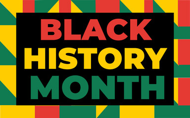 Black history month Celebration. Black History Month Background. Black History Month text with human Fist. Black History Month Illustration.