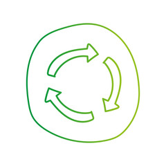 earth day go green gradient doodle