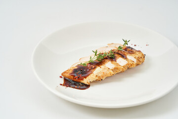 baked fish with teriyaki sauce