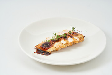 baked fish with teriyaki sauce