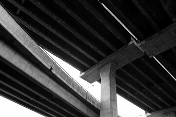 Architecture lines under highway