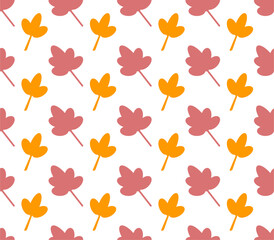 Pattern with autumn leaves. Design for fabric, paper