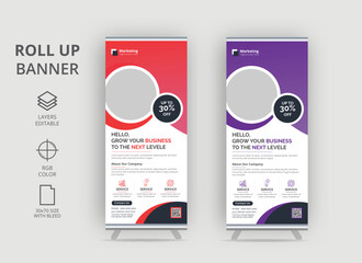 Business Roll Up Banner. corporate Roll up background for Presentation.