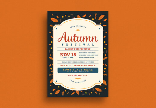 Autumn Festival Celebration Flyer Layout