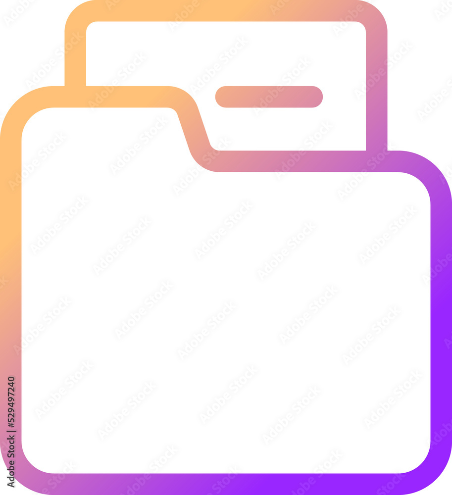 Poster folder gradient linear ui icon. stationery essential. organizing documents. office supply. line colo