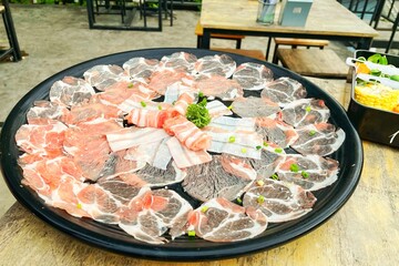 Sliced pork