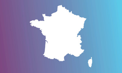 france map background with blue and purle gradient