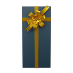 Gift boxes luxury, 3D rendering concept of minimal surprise blue package, Transparent isolated.