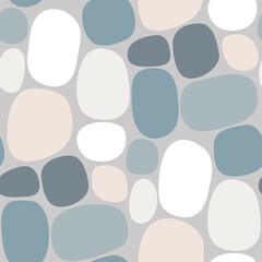 Abstract seamless pattern with round shapes