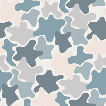 Seamless camouflage pattern in pastel colors