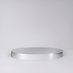 empty white podium for mockup product presentation