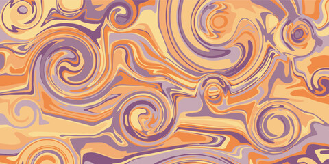 Creative horizontal banner with pattern circles. Marbling art. Abstract style. Vector illustration for packaging, cover, print.