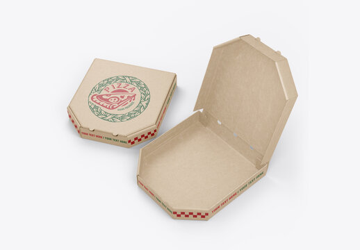 Pizza Box Mockup Colored