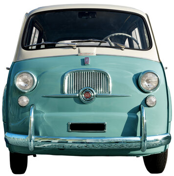 Fiat 600 multipla isolated, 19 June 2018 classic car Vignola Modena Italy.