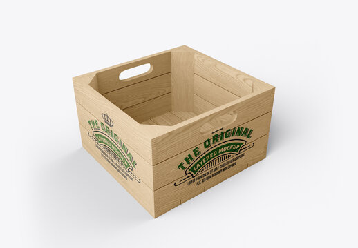 Wooden Crate Mockup