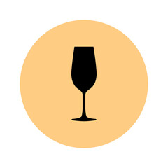 Glass. Alcohol. Vector image.