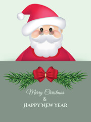 Santa Claus, Christmas design for postcard, cover, packaging, poster, banner, invitation