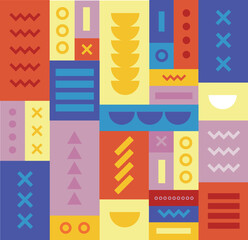 Abstract geometric colorful pattern