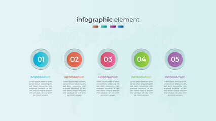 	
Creative business infographic timeline with transparent effect