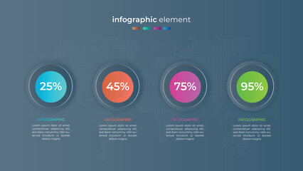 	
Creative timeline infographic element with transparent effect