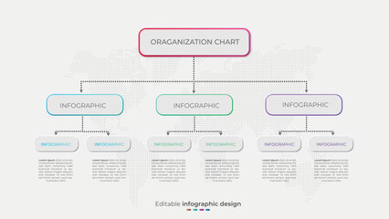 Modern business organization chart and diagram design