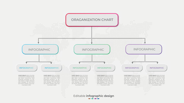 Modern business organization chart and diagram design