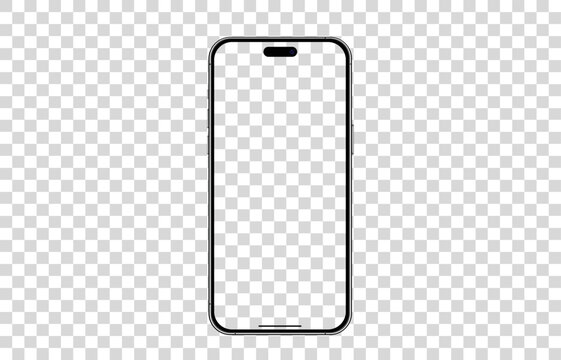 Mockup Iphone 14 pro max Vector Mock up isolate screen iPhone X Transparent and Clipping Path isolated for Infographic Business web site design app ios: Bangkok, Thailand - SEP 8, 2022	