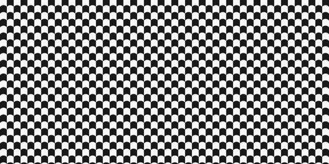 Black-and-white checkered cells from up-curved cells.