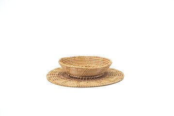 Rattan wicker isolated on white background