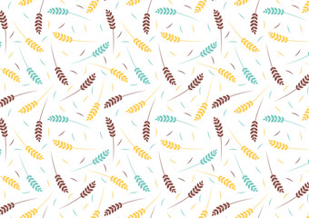 Wheat pattern wallpaper. oat symbol. free space for text. rice sign. Rice pattern wallpaper.