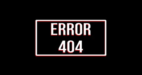 error 404. concept of minimal badge of wonder or fail and error