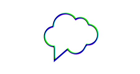 Obraz premium speech bubble with cloud 