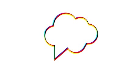 speech bubble with cloud	