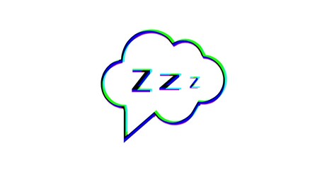 Z-z-z text on text bubble