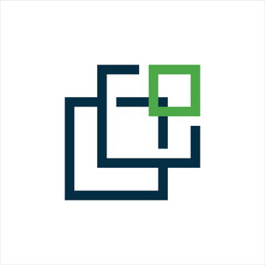 Obraz premium corner logo vector line template