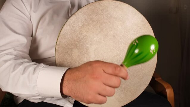 tambourine and maraca