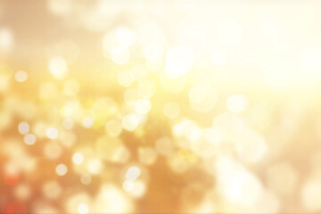 Bokeh lights effects on abstract golden background