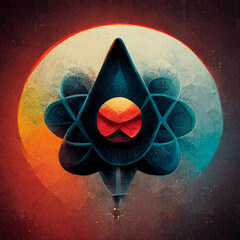 abstract atom painting