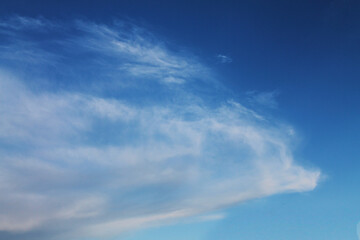 Background, wallpaper for designers, clouds in the blue sky, sky background in pastel tone with copy space