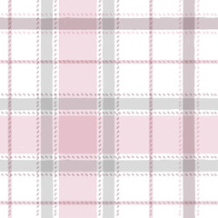 Seamless tartan pattern,watercolor plaid print, checkered pink girly brush strokes. Gingham texture for textile: shirts, tablecloths, clothes - obrazy, fototapety, plakaty