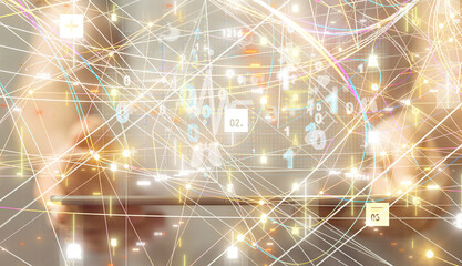 digital medical futuristic interface 3D rendering