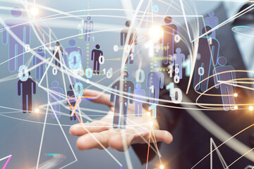 abstract social network scheme, which contains business people