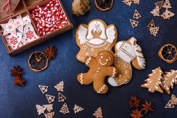 Delicious gingerbread cookies with honey, ginger and cinnamon