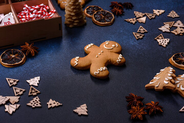 Delicious gingerbread cookies with honey, ginger and cinnamon