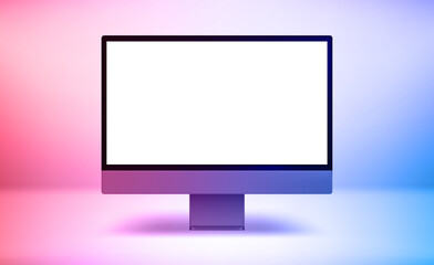 blank computer screen. Vector mockup 