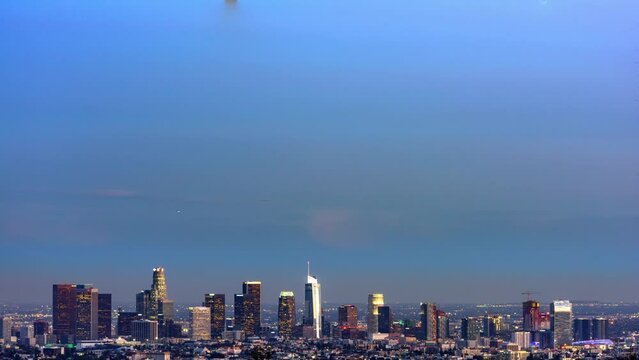 Los Angeles skyline time lapse