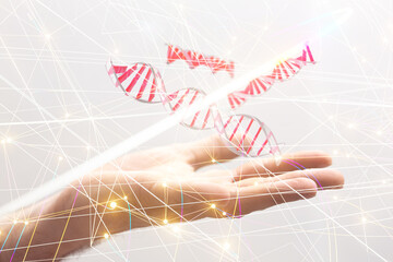 digital medical futuristic interface 3D rendering
