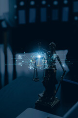 Fototapeta premium Lawsuit and justice concept, Lawyer working with partner at law