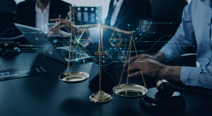 Lawsuit and justice concept, Lawyer working with partner at law