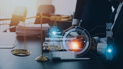 Lawsuit and justice concept, Lawyer working with partner at law